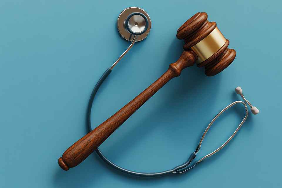 Foto: Stethoskop und Richterhammer